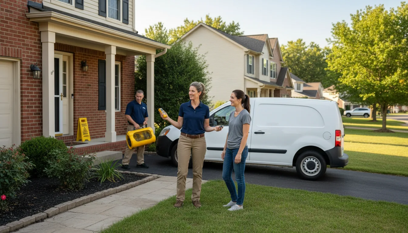 Residential water damage restoration in Stanford, IL